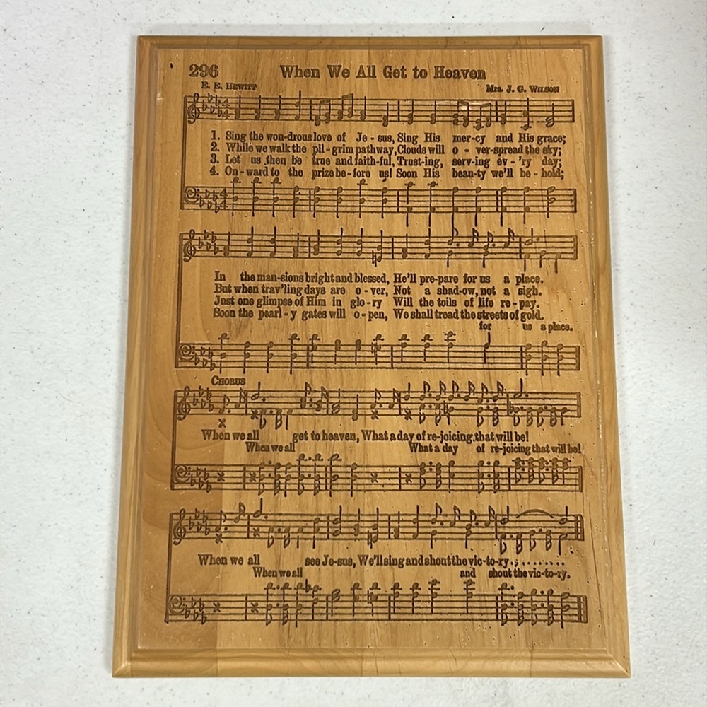 Wooden Hymn Sheet Wall Art